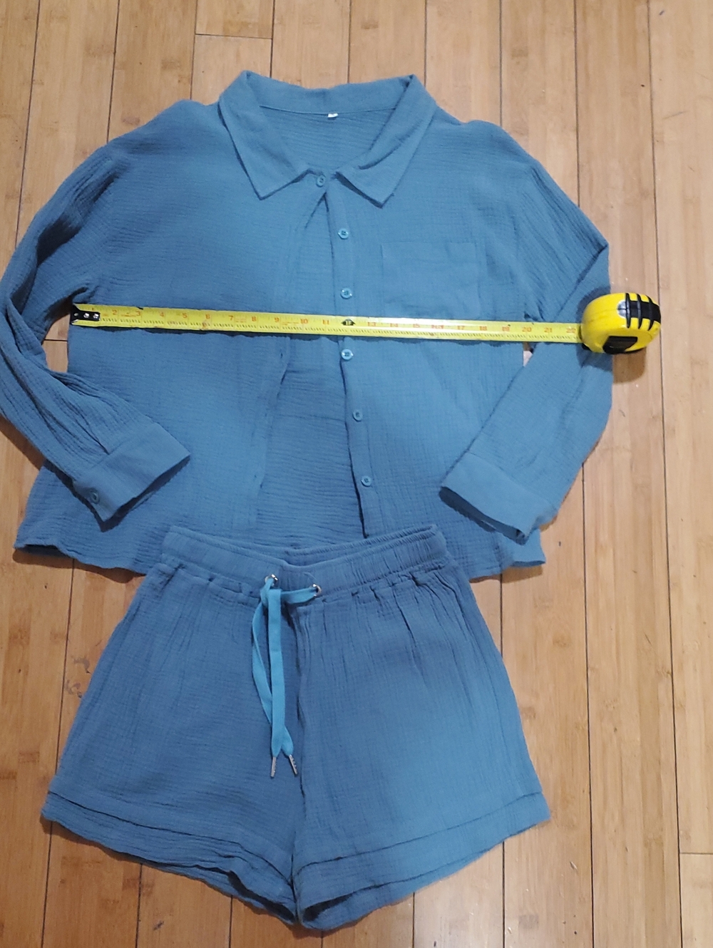 Amazon Women’s Teal Lightweight Top & Shorts Set- Gauze